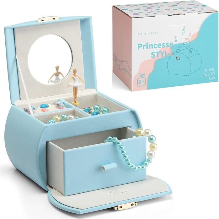 Boîte Bijoux Musicale Licorne Boîte à Bijoux Musicale Licorne Craze Unicorn - Avec Figurine Tournante, Miroir Et Rangements - Cadeau Fille - Décoration Chambre Polly Pocket