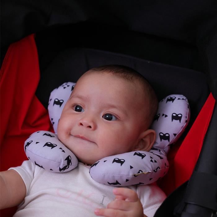 Chat 2 Oreiller De Voyage Pour Bebe Soutien Tete Et Cou Pour Bebe Pour Siege De Voiture Poussette Cdiscount Maison