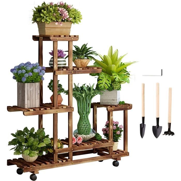 Support De Pots De Fleurs à Roulettes - Porte Plante - Plateau Roulette