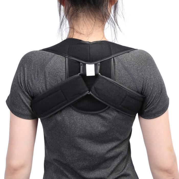 Ceinture de correction du dos et des epaules ajustable pour une mauvaise posture des adultes et des enfants L noir HB031 Cdiscount Sport