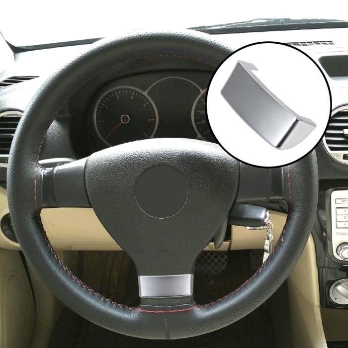 couvercle de garniture de volant de voiture avec emblème chromé, paillettes  adaptées à VW Golf MK5 Plus GTI P