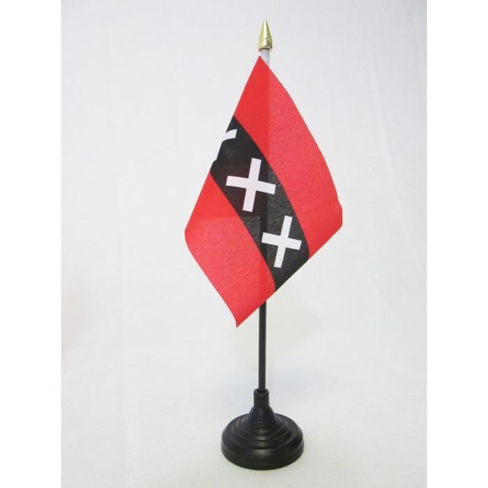 Drapeau De Table Amsterdam 15x10cm Hollandais Pays Bas Pointe Or Cdiscount Maison
