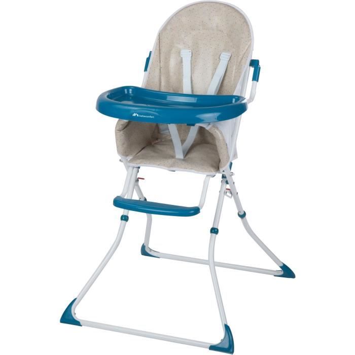 BEBECONFORT Kanji Chaise haute bébé, ultra compacte et pliable, De 6 mois à 3 ans (15kg), Happy day