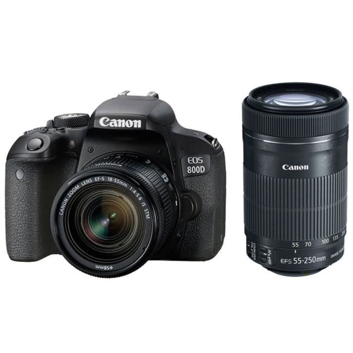 Canon EOS 800D Kit (18-55)(55-250 STM) appareil photo numerique reflex