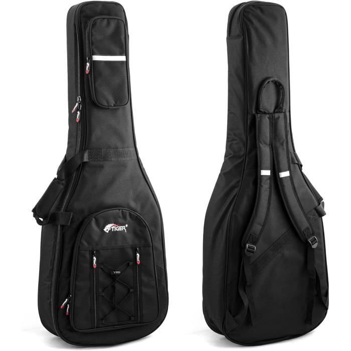 Housse Guitare Basse Électrique 101-104 Cm – Impression Vinyle Rétro, Oxford Imperméable, Rembourrage Épais