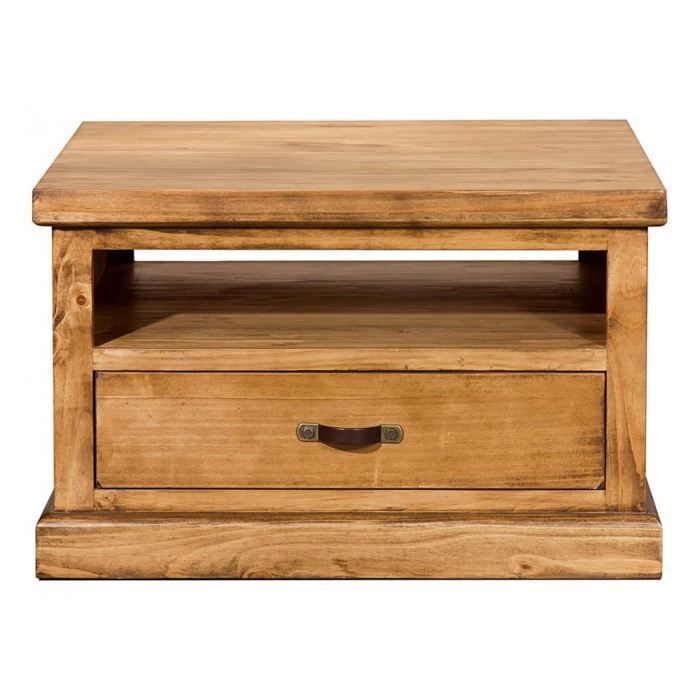 Table Basse Carree Pin Massif 1 Tiroir Et 1 Ni Achat Vente
