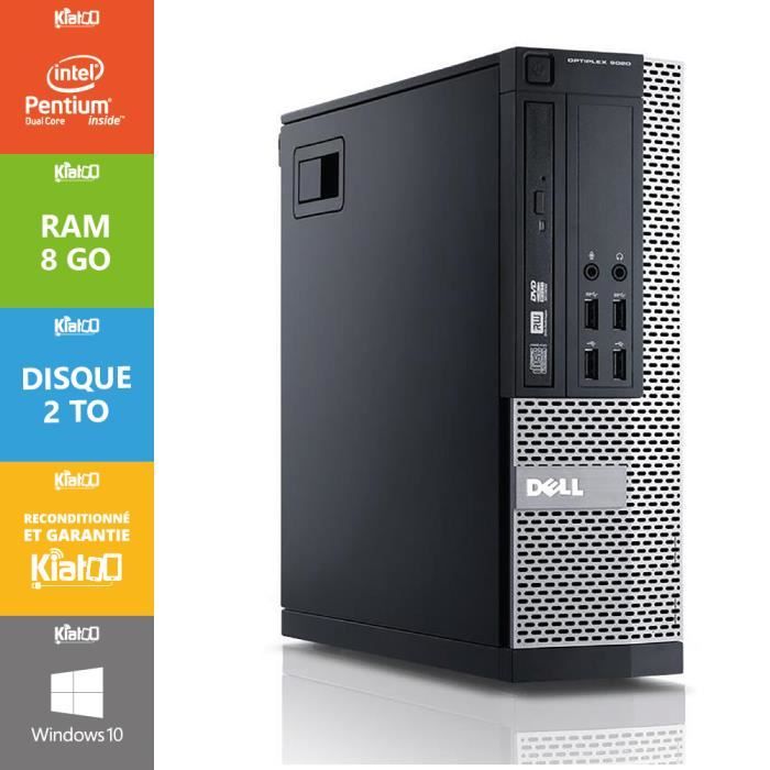 Pc bureau dell optiplex 790 dual core 8 go ram disque durordinateur de bureau windows 10 - vue 2