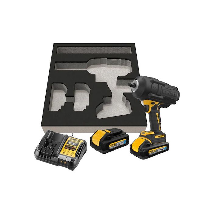 Boulonneuse à chocs DEWALT XR 18V 12' 2 batteries 5.0 Ah Powerstack DCF961H2G QW - vue 2