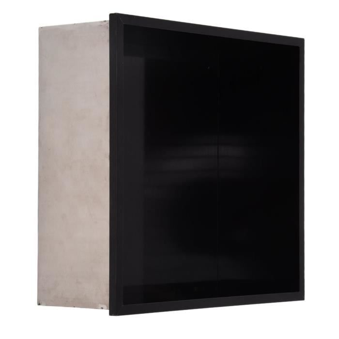 SANGOGO Niche Douche Encastrée Inox 304 Noir - 31.5x20x8cm - Rangez Vos Produits De Douche Avec Style
