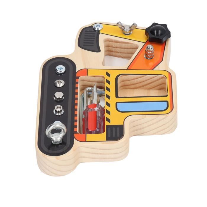 Planche à Vis Montessori En Bois – Jeu éducatif Bus Pour Enfants Dès 3 Ans – Améliore La Motricité Fine Et La Coordination