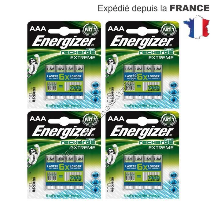 Energizer 4 Piles Rechargeables AAA / HR03 700mAh Power Plus