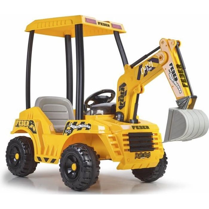 Pelleteuse enfant Super Digger 12V - FEBER - Pelle surpuissante - Jaune -  Cdiscount Jeux - Jouets