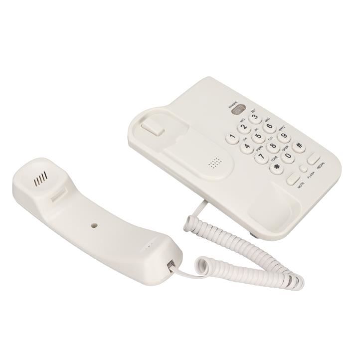 Téléphone Fixe Vintage Rose - Style Rétro Années 80 - ABS - Pour Maison Et Bureau