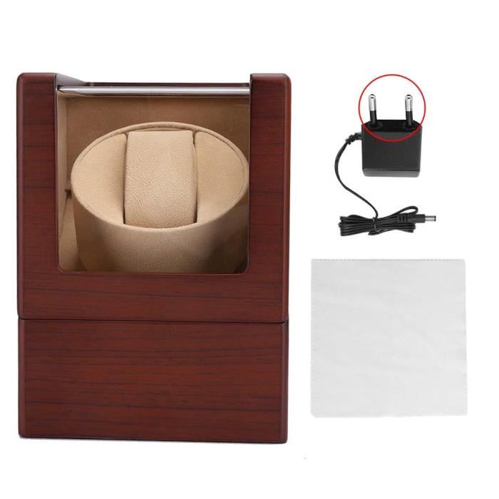Boîte De Remontoir Montre Simple - Moteur Silencieux, Alimentation Piles Ou Secteur, Design Carbone