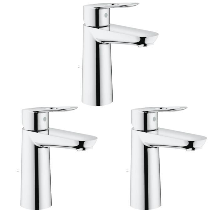 Lot de 3 Robinets lavabo Grohe BauLoop - Taille M
