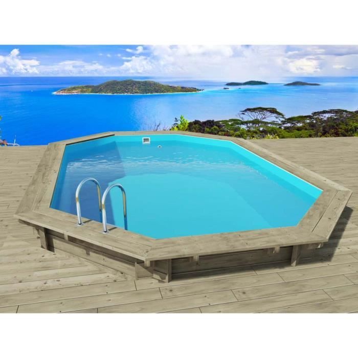 piscine bois havana 7 57 x 4 07 x 1 44 m cdiscount jardin