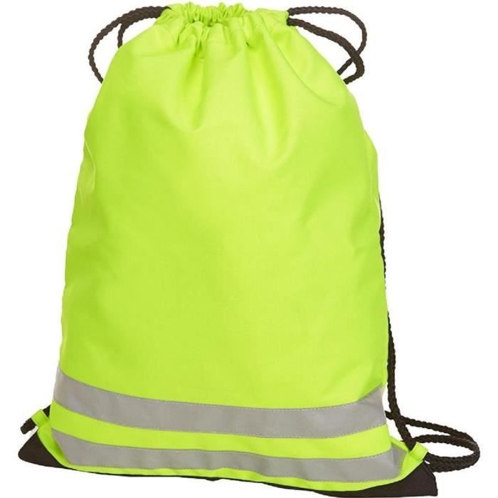 Sac à dos réfléchissant - HALFAR - 1812204 - Jaune fluo - Polyester 900D - 10 litres Sac à dos réfléchissant - HALFAR - 1812204 - Jaune fluo - Polyester 900D - 10 litres