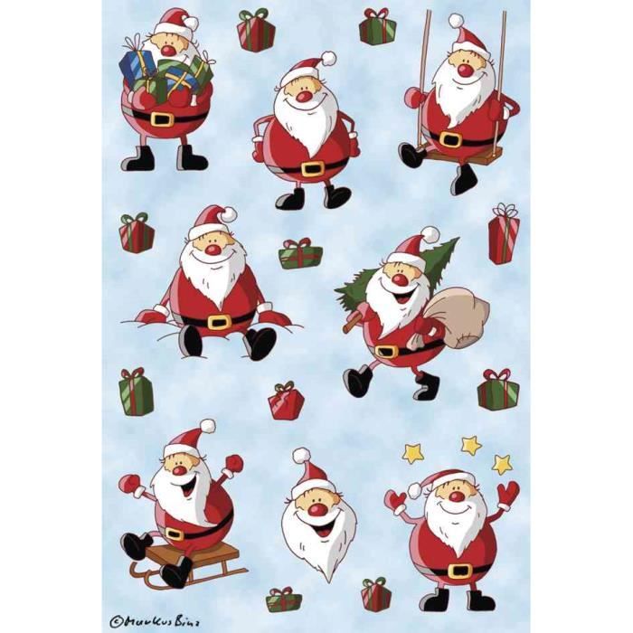 Autocollants De Noël HERMA 180 - Motifs Bonhomme De Neige Et Père Noël - Pour Cadeaux, Cartes, Décoration - Effet Pailleté