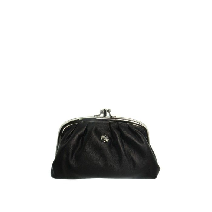 Porte-monnaie Hexagona En Cuir Noir - Format 8x7x2 Cm, Neuf Avec étiquettes, Ref 47971