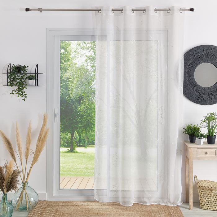 jcp home plaza brodé un œillet panneau blanc 50 x108