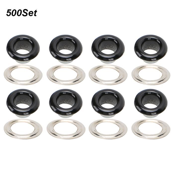 Lot De 100 œillets Métal Noirs – 3 Mm – Kit Pour Chaussures, Vêtements, Maroquinerie – Uxcell