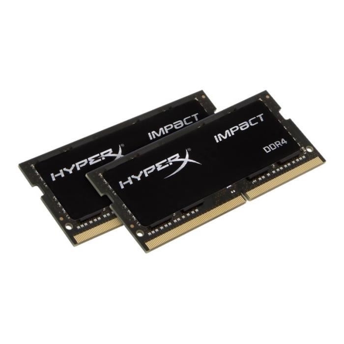 Vente Memoire PC KINGSTON Module de RAM HyperX Impact - 32 Go (2 x 16 Go) - DDR4-2933/PC4-23400 DDR4 SDRAM - CL17 - 1,20 V - Non-ECC - Non bufférisé pas cher Vente Memoire PC KINGSTON Module de RAM HyperX Impact - 32 Go (2 x 16 Go) - DDR4-2933/PC4-23400 DDR4 SDRAM - CL17 - 1,20 V - Non-ECC - Non bufférisé pas cher