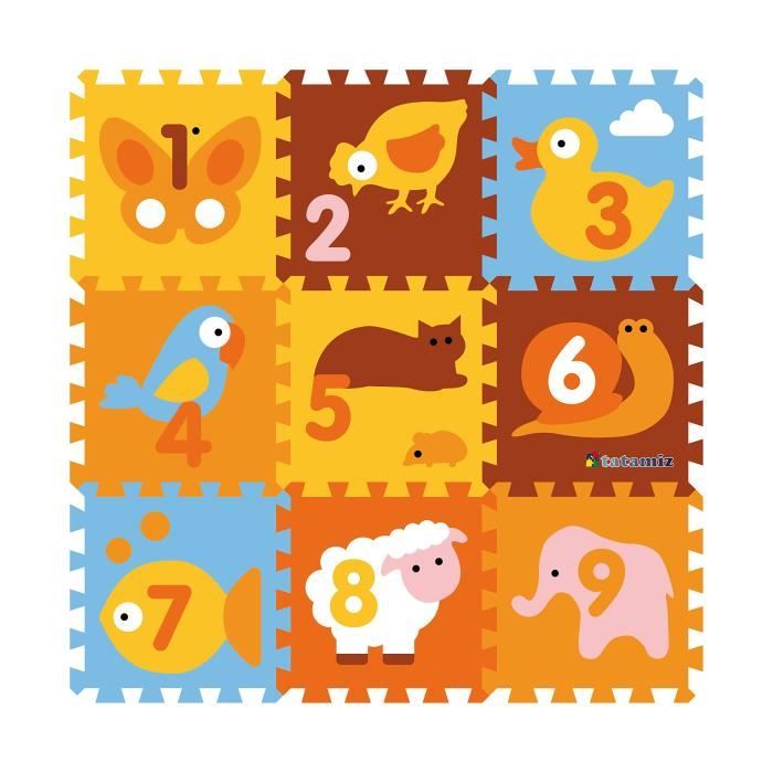 Tapis Puzzle Géo 10 Pièces Multicolore – 32x32 Cm Chaque, Mousse EVA, Pour Enfants (surface ~0,92 M²) - 7