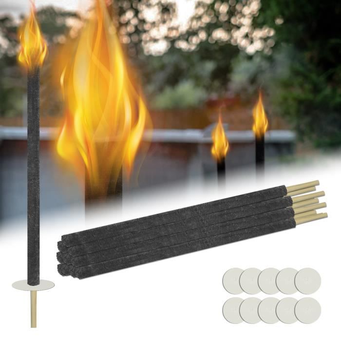 Jopassy Lot de 50 torches d'extérieur - Durée de combustion