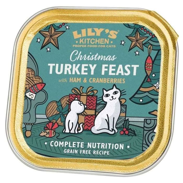 Lily S Kitchen Barquette Festin De Noel A La Dinde Et Jambon Pour Chats 85g Cdiscount Lily S Kitchen Barquette Festin De Noel A La Dinde Et Jambon Pour Chats 85g Cdiscount