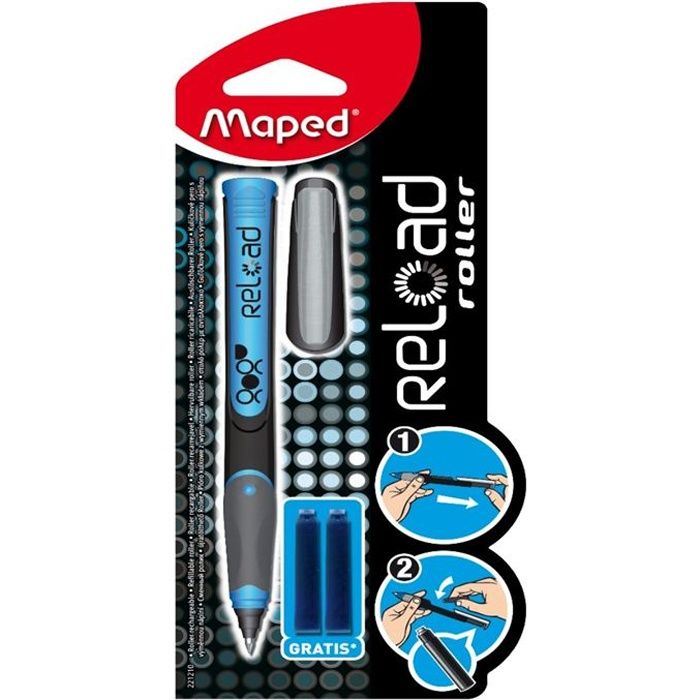 MAPED Stylo Roller Reload + 2 cartouches Boy