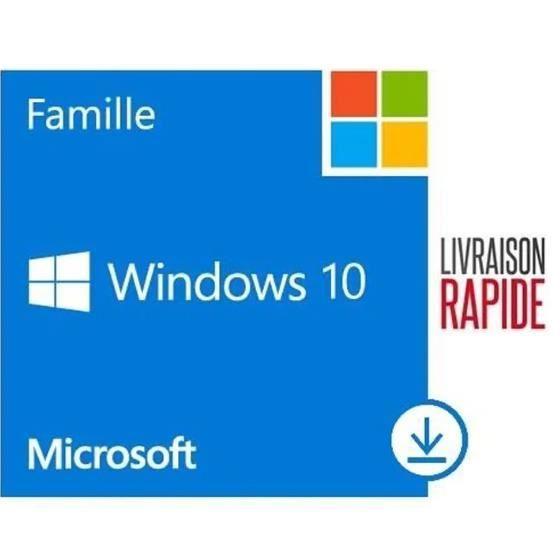 Windows 10 Home / Famille 32/64 bits – Livraison rapide 7/7j