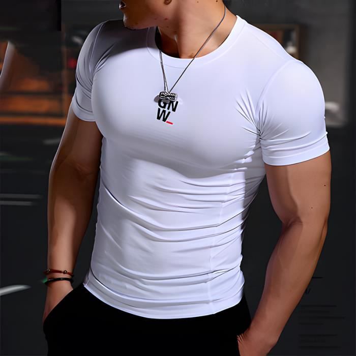 Tee shirt blanc moulant homme 2025