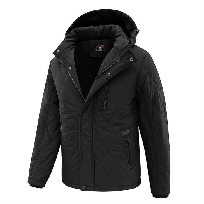 Veste Bomber Homme Hood Crew - Rembourrée, Chaude, Avec Fermeture éclair, Poches, Pour Automne/hiver