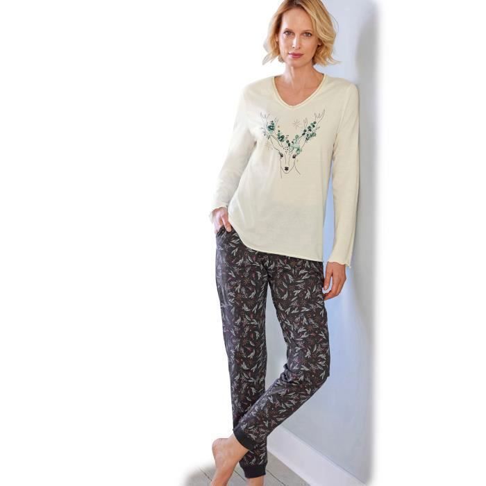 Haut de pyjama Damart T shirt de pyjama maille jersey meris e