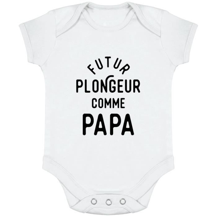 Body Bebe Cadeau Imprime En France 100 Coton Futur Plongeur Comme Papa Cdiscount Pret A Porter