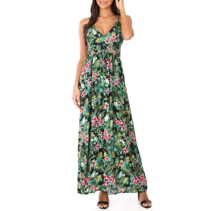 robe fleur tropical