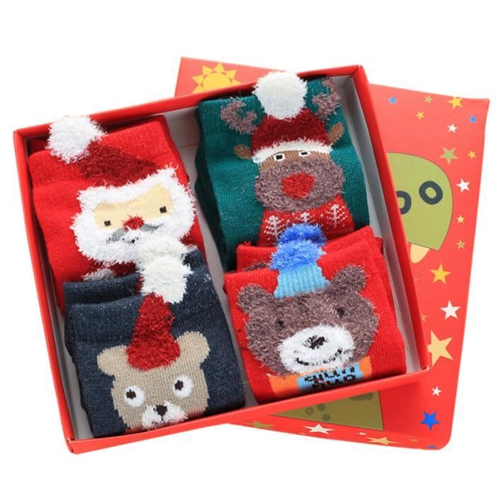 Lets Joy Chaussettes De Noël, Lot De 4 Paires Animé Chaussettes De Noël