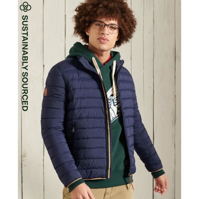 Veste matelassee Superdry Mountain Homme Bleu Sports d hiver Ski Montagne Bleu marine atlantique Cdiscount Sport