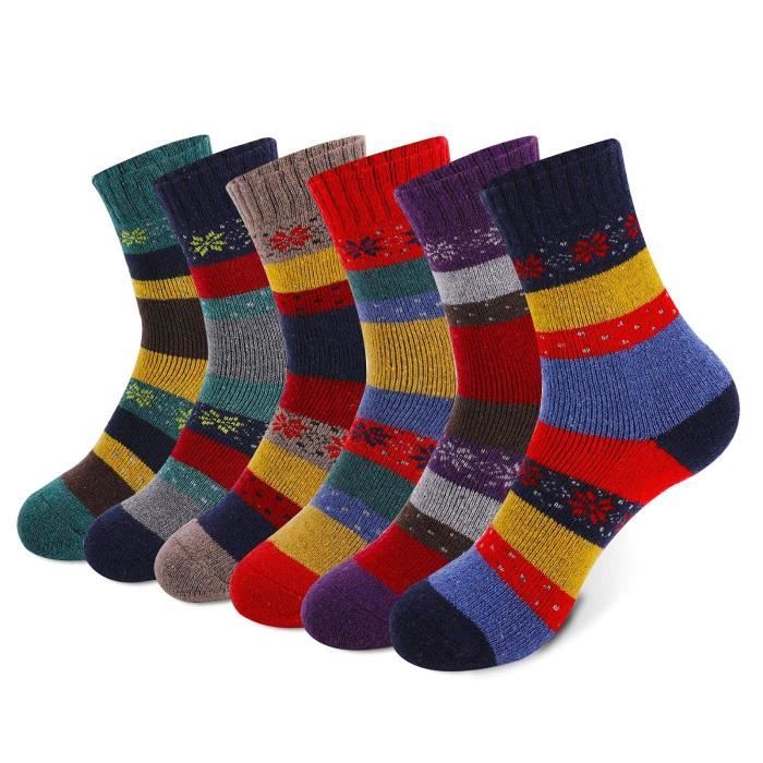 Chaussette Chaude Femme Tenue Femme Hiver Chaussettes Thermiques MOSOTECH 5 Paires De Chaussettes Femme Chaussette Pilou Chaussettes Polaire Femme