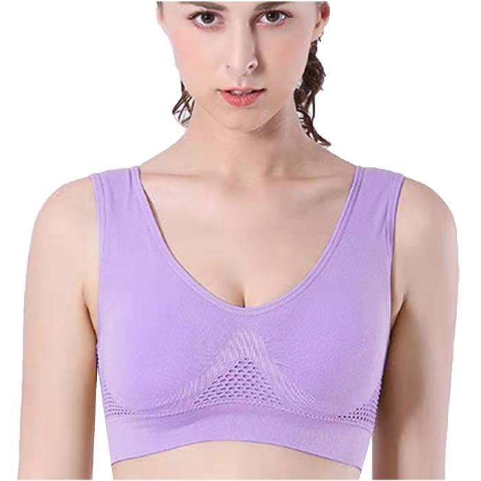 Gilet De Sport Femme - Petit, Soutien-gorge Intégré Froncé, Sans Armatures | Pour Yoga, Fitness