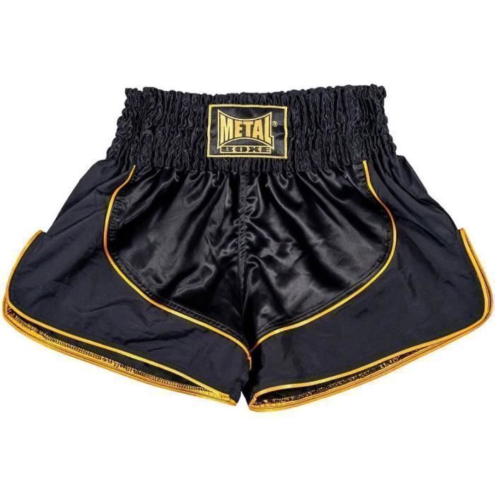 Short De Boxe Thaï TOP KING – Homme – Taille XL – Motif Décontracté Noir – Occasion