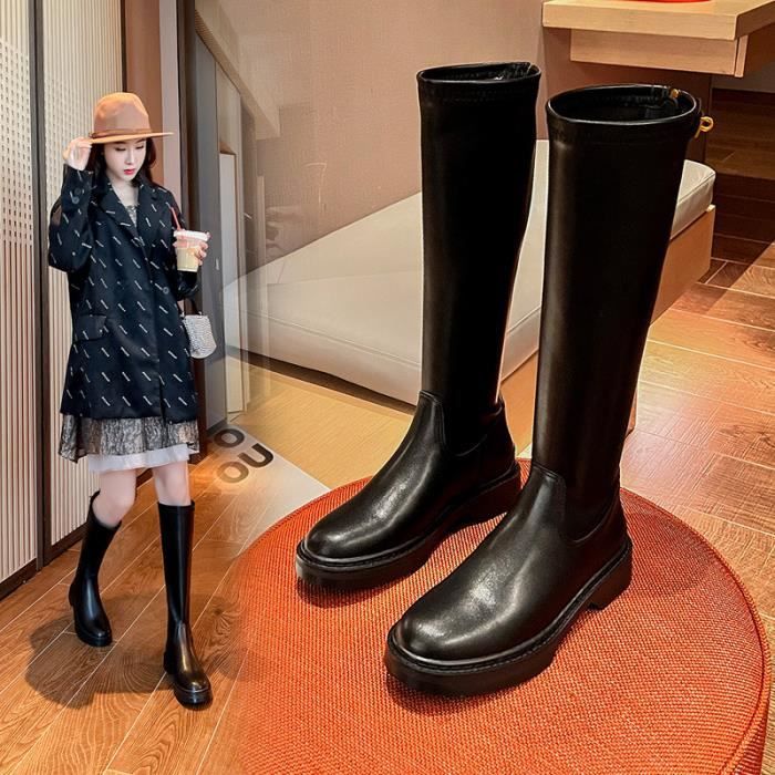 Botte on sale plateforme noir