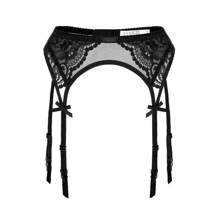 Portejarretelle,VarsmissPortejarretelles en dentelle sexy,sousvêtements transparents,porte