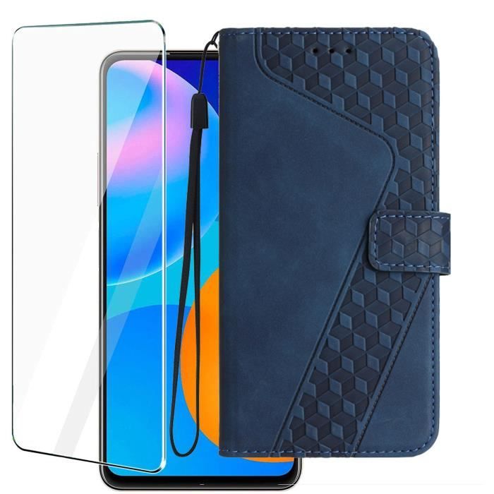Coque Portefeuille + Verre Trempé Pour Honor 200 / 200 Lite - Noire, Cuir Synthétique, Anti-choc