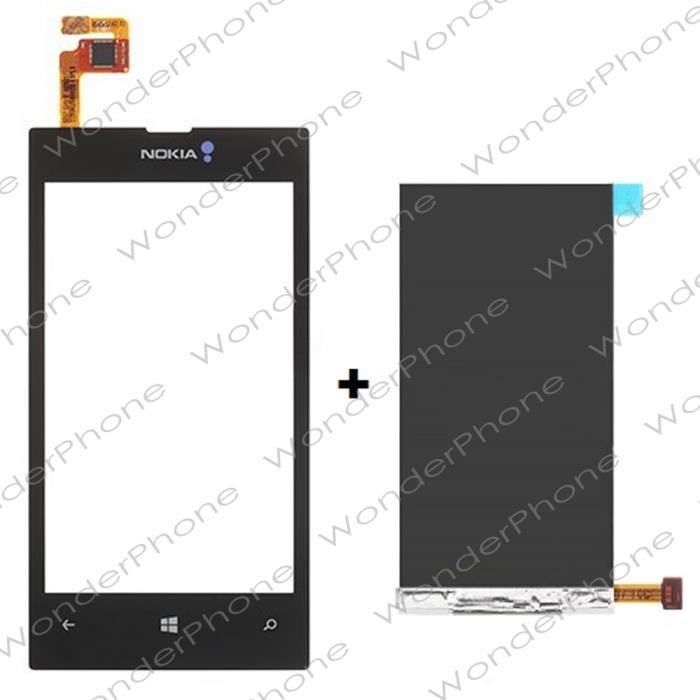 Écran LCD + Vitre Tactile Sur Châssis Pour Nokia Lumia 830 - Noir, Neuf OEM, Référence B-004-003-200