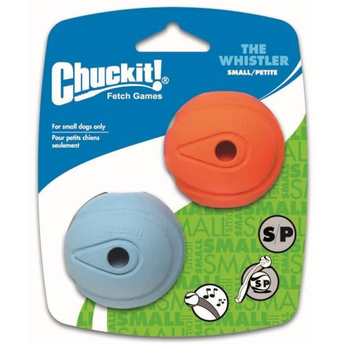 Meilleurs prix pour CHUCKIT! The whistler 2-PK - Balle qui siffle S en caoutchouc Ø 5cm - Pour chien