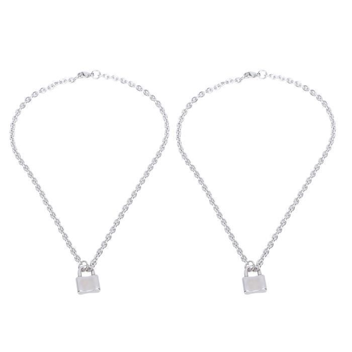 Collier Femme Cœur Cadenas Or Rose – Acier Inoxydable Avec Clé – Neuf Avec étiquettes
