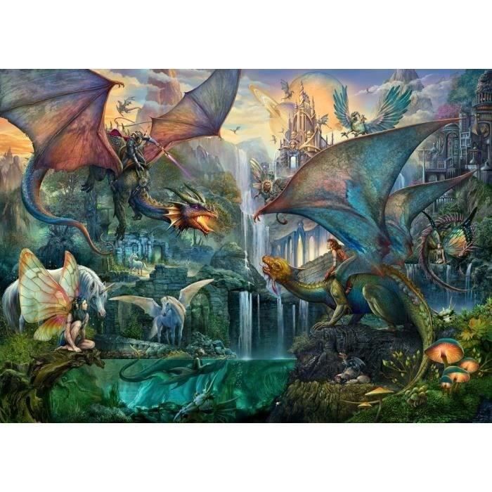 Ravensburger - Puzzle 9000 pièces - La forêt magique des dragons