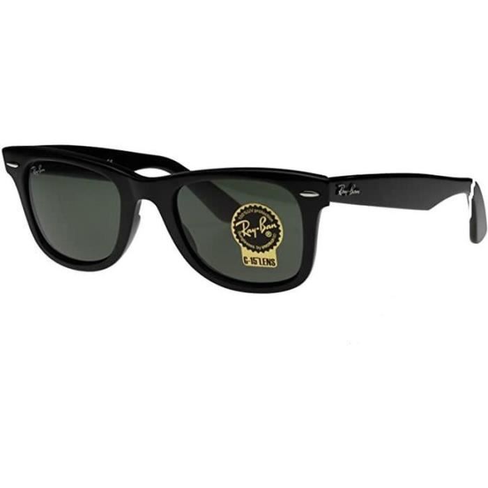 LUNETTES DE SOLEIL Ray Ban RB 2140 Wayfarer acetate homme BLACK GREY GREEN901 A 50 22 150 Achat Vente lunettes de soleil Homme Cdiscount