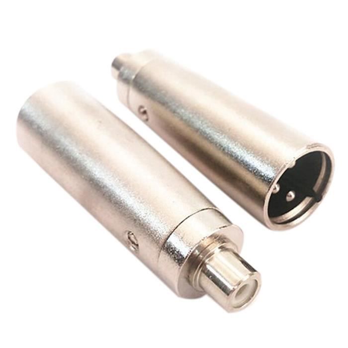QIANRENON Adaptateur audio XLR mâle vers mini XLR femelle 3 broches symétrique pour casque microphone, caméscope